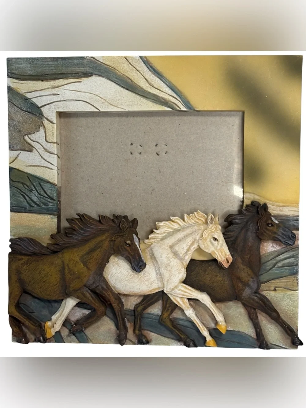 Katerina Prestige 3D Wild Horses Resin Picture Frame Western Decor